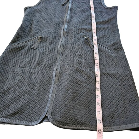 NWT Max Studio Black Quilted Textured A Line Dress faux accents Zipper Front sz - Picture 13 of 13